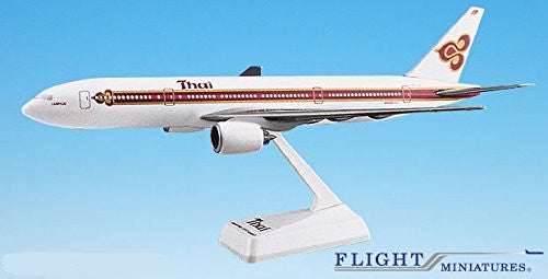 Thai Airline (77-05) 777-200 Modelo de avión en miniatura Plástico Snap Fit 1:200 Parte # ABO-77720H-008