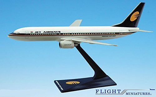 Jet Airways (93-Cur) 737-800 Modèle miniature d'avion en plastique Snap-Fit 1:200 Part # ABO-73780H-005