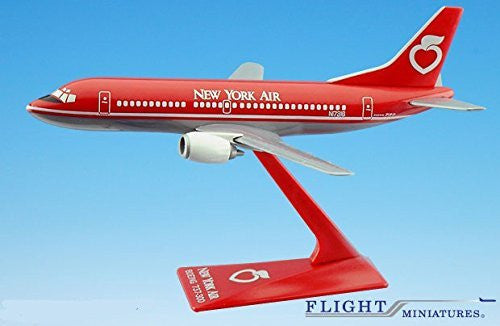 New York Air 737-300 Airplane Miniature Model Snap Fit Kit 1:180 Part# ABO-73730F-014