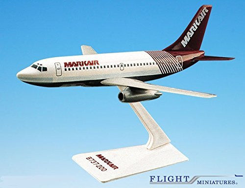 Mark Air 737-200 Airplane Miniature Model Plastic Snap-Fit 1:180 Part#ABO-73720F-005