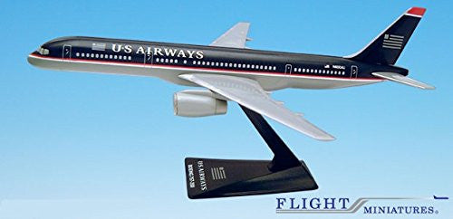 US Airways (97-05) 757-200 Modèle miniature d'avion en plastique Snap Fit 1:200 Part# ABO-75720H-052 par Flight Miniatures
