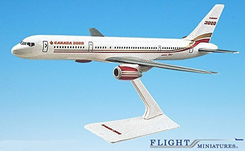 Canada 3000 757-200 Airplane Miniature Model Plastic Snap-Fit 1:200 Part# AAB-32020H-014