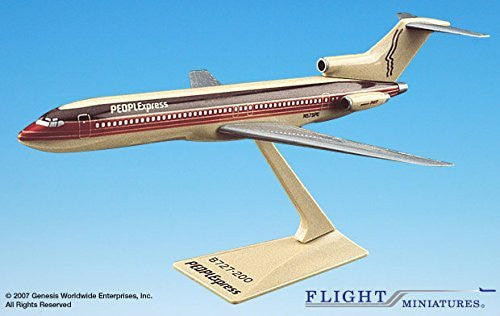 PEOPLExpress (81-87) 727-200 Modelo de avión en miniatura Plástico Snap Fit 1:200 Parte # ABO-72720H-016