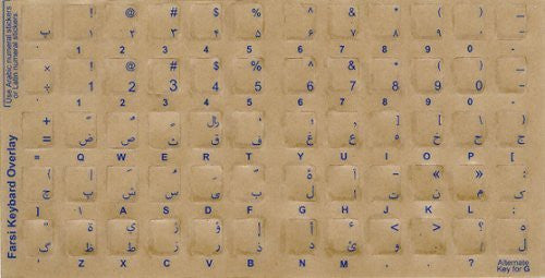Farsi Persian Transparent Keyboard Stickers