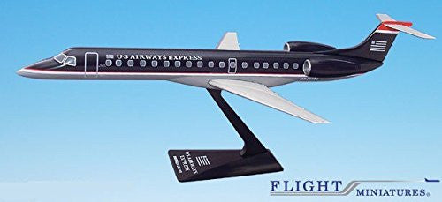 US Airways Exp (97-05) RJ145 Airplane Miniature Model Snap Fit Kit 1:100 Part# AEM-14500C-011