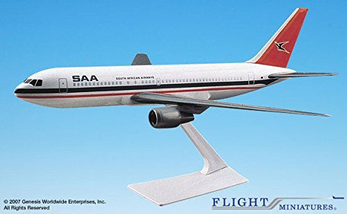 South African Airways 767-200 Avión Miniatura Modelo Plástico Snap-Fit 1:200 Parte # ABO-76720H-007