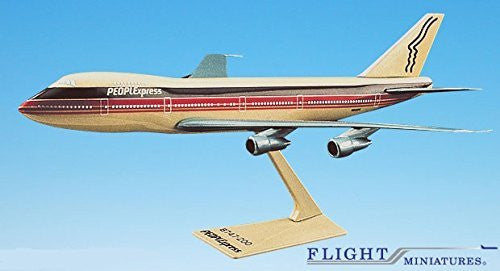 PEOPLExpress 747-100/200 Modelo de avión en miniatura Plástico Snap-Fit 1:250 Parte # ABO-74710I-013