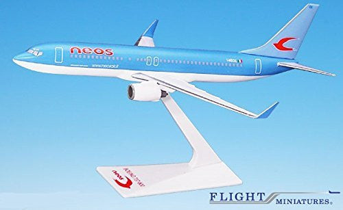 Neos 737-800 Modelo de avión en miniatura Plástico Snap-Fit 1:200 Part#ABO-73780H-029