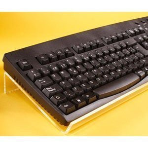 Angled or Tilted Stand for Easy Ergonomic (Ergo) Typing - Angled, clear and sturdy