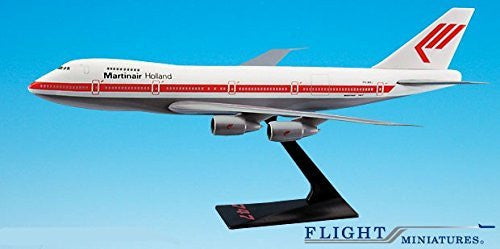 Martinair (73-95) 747-100/200 Airplane Miniature Model Plastic Snap-Fit 1:250 Part# ABO-74710I-002