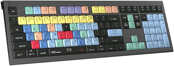 Logickeyboard Designed for Steinberg Cubase 11 & Nuendo 9 Compatible with macOS - Astra 2 Backlit Keyboard # LKB-CBASE-A2M-US
