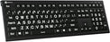 Logickeyboard Largeprint White-on-Black Compatible with Win 7-10- Astra 2 Backlit Keyboard # LKB-LPWB-A2PC-US