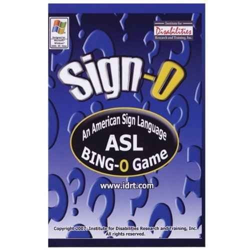 SIGN-O: un software de CD-ROM del juego BINGO en lenguaje de señas americano (ASL) (Windows)