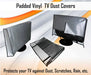 Large Flat Screen TV / LED / HDTV Vinyl Padded Dust Covers With Remote Control Pocket
