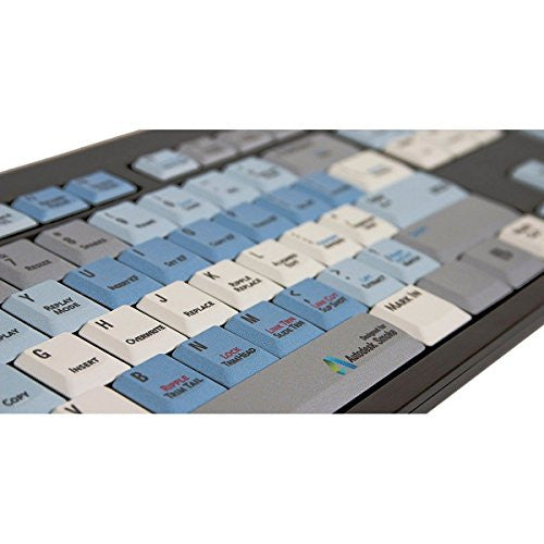 Logickeyboard Autodesk Smoke Nero Slim Line Linux Keyboard | Shortcut Keyboard for Autodesk SMOKE Linux- LKBU-SMOKE-BJPU-US