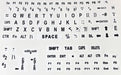 Large Print Keyboard Laptop Labels - Black on White