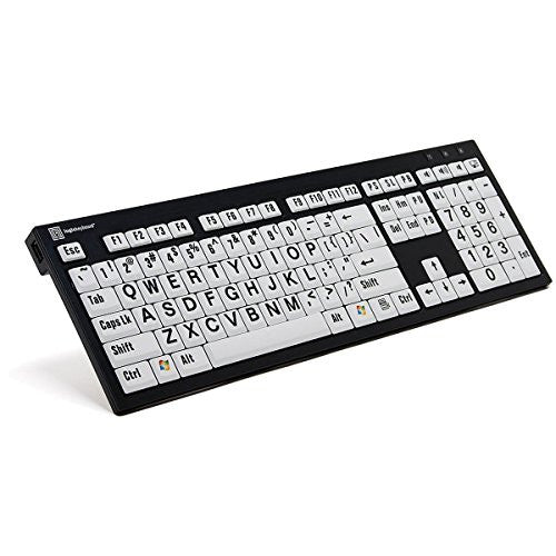 Logickeyboard LargePrint Nero Black on White PC Keyboard