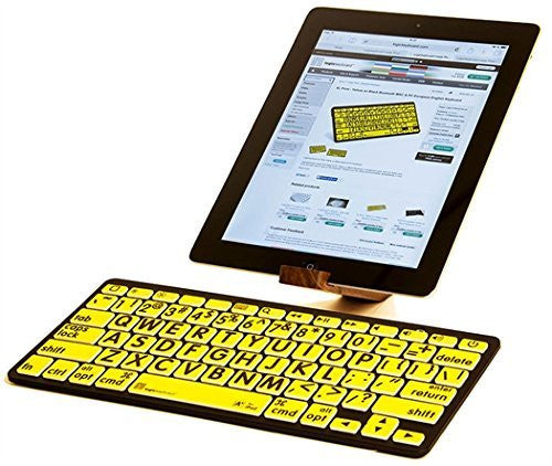 LogicKeyboard Large Print Black on Yellow Bluetooth
