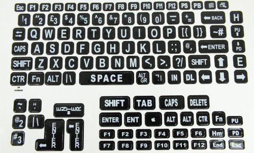 Large Print Keyboard Laptop Labels