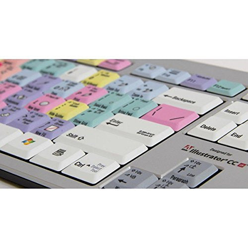 Logickeyboard Adobe Illustrator CC Slim Line PC Keyboard Shortcut Keyboard for Adobe Illustrator CC