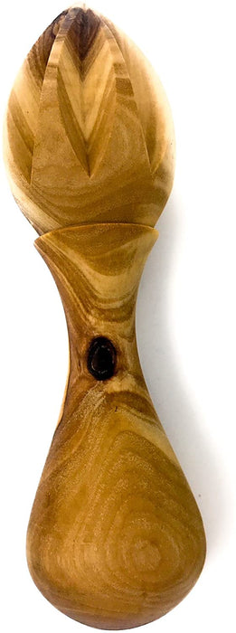 Handmade Olive Wood Citrus Lemon, Lime, and Orange Reamer Juicer Squeezer and Honey Dipper Combo / Bundle - by artisans
