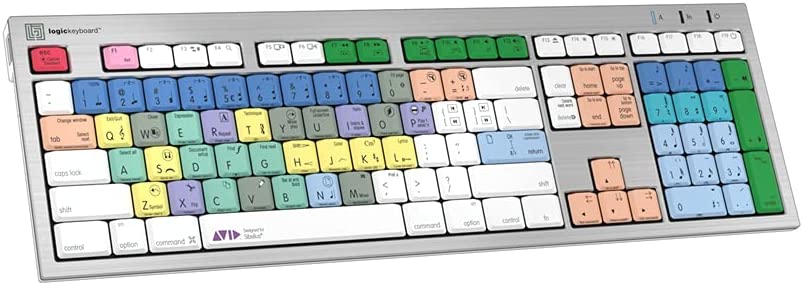 Logickeyboard Avid Sibelius macOS Ergonomic Wired colour-coded Keyboard
