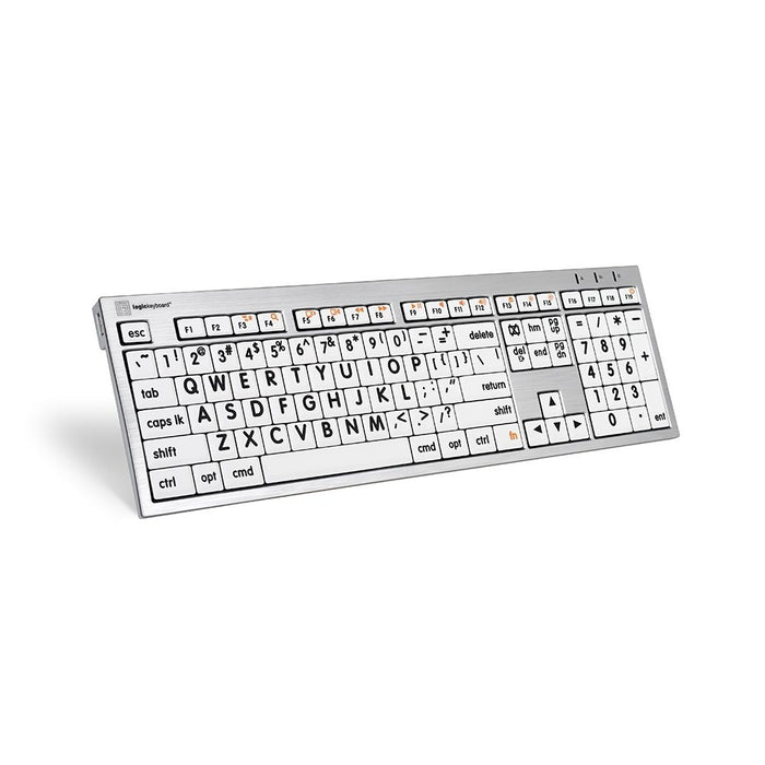 Logickeyboard Black on White Mac ALBA Keyboard