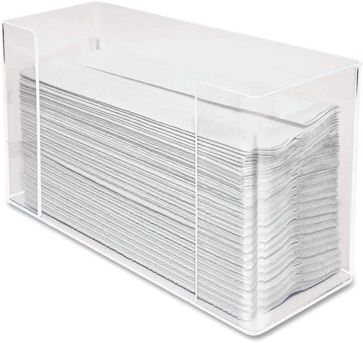 AramediA Dispensador de toallas de acrílico transparente (papel) 11.5 pulgadas de ancho x 4.2 pulgadas de profundidad x 6.75 pulgadas de alto, transparente - AH190