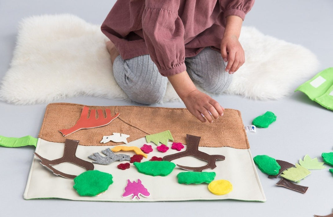 Handmade - Forest Habitat Story Board (16" x 1" x 12") - Made by Women Artisans