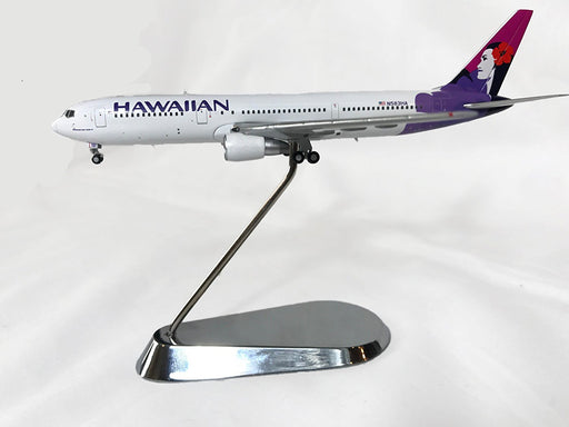 Hawaiian Airlines Boeing 767-300ER Diecast modelo de avión N583HA con soporte cromado escala 1:400 parte # GJHAL1562