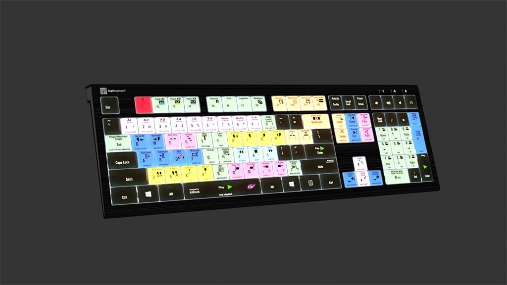 Logickeyboard Designed for Grass Valley Edius X Compatible with Win 7-10- Astra 2 Backlit Keyboard # LKB-EDIUS-A2PC-US