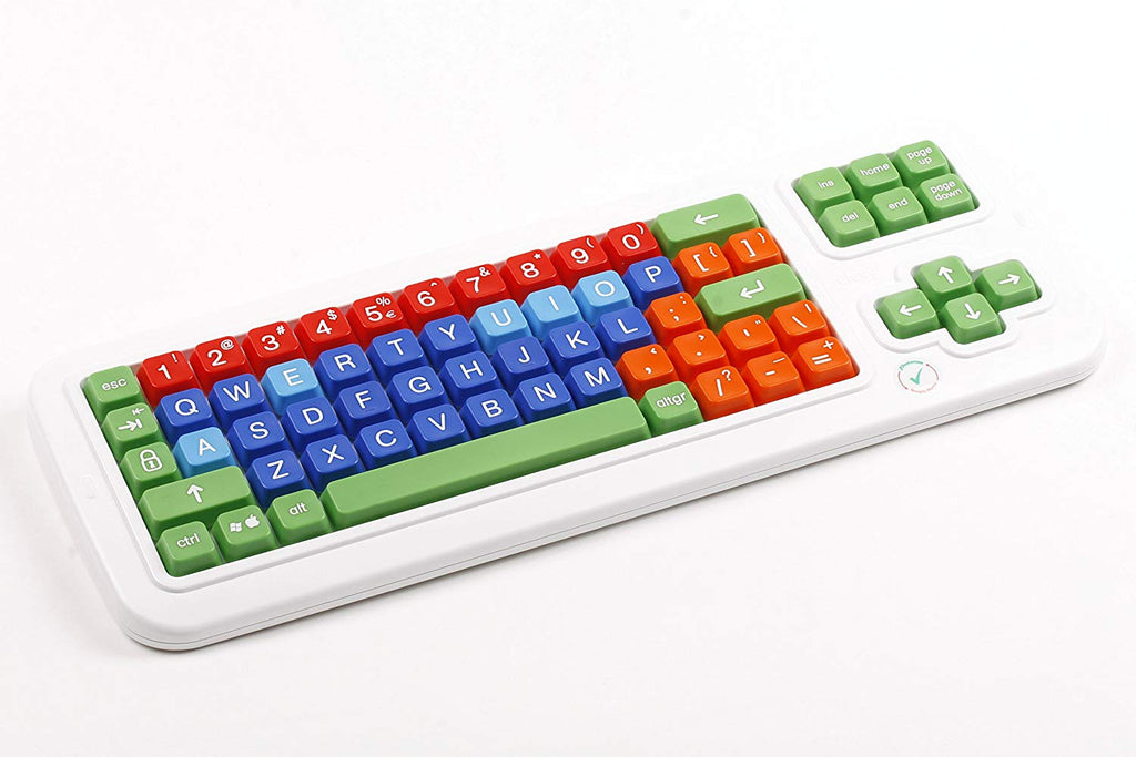 Clevy Large Print Mechanical solid spill proof Color coded Keyboard