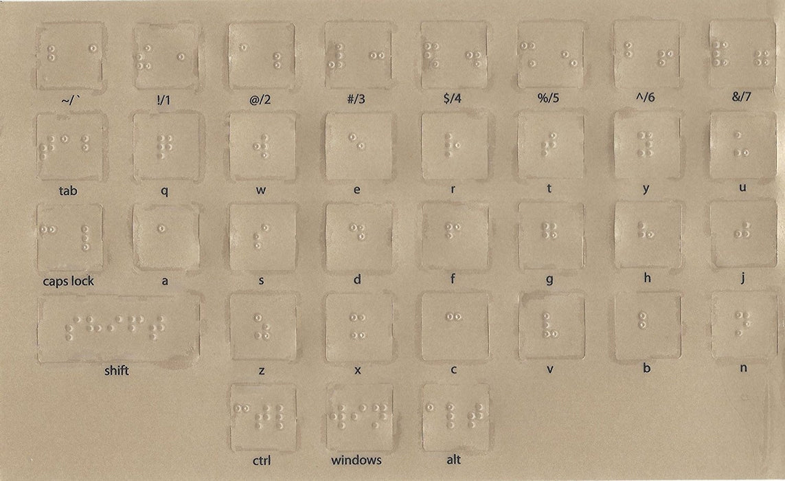 Transparent Braille Stickers