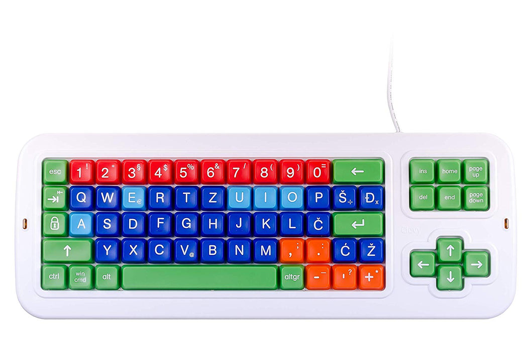 Large print Color Coded Croatian Mechanical Computer Keyboard