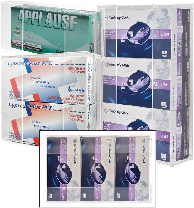 Dispensador de guantes acrílicos Kantek, capacidad de una sola caja, 10.3 pulgadas de ancho x 3.8 pulgadas de profundidad x 5.3 pulgadas de alto, transparente (AH110)