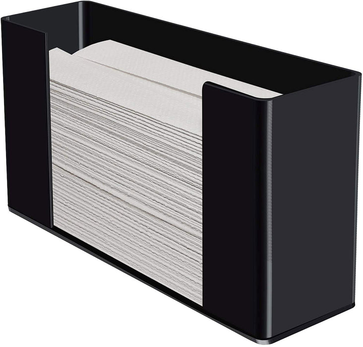 Kantek Acrylic Paper Towel Dispenser, 11.5-Inch Wide x 4.2-Inch Deep x 6.75-Inch High, Black (AH190B)