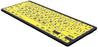 Logickeyboard LargePrint Noir sur Jaune - Mini Clavier PC Bluetooth; Numéro de pièce LKB-LPBY-BTPC-US
