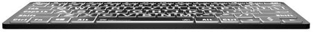 Logickeyboard LargePrint White on Black - PC Bluetooth Mini Keyboard - US English ; Part # LKB-LPWB-BTPC-US