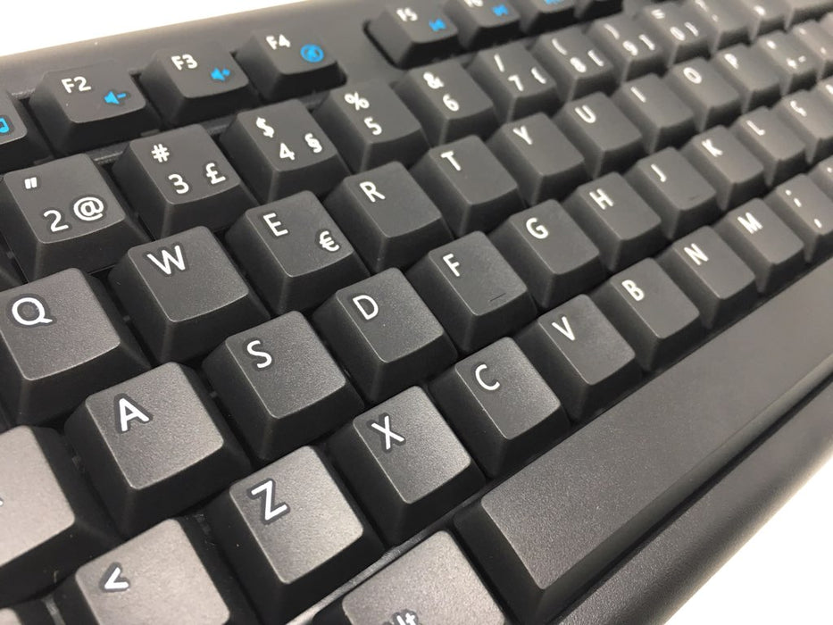 Solidtek bilingüe portugués inglés negro USB con cable teclado de computadora