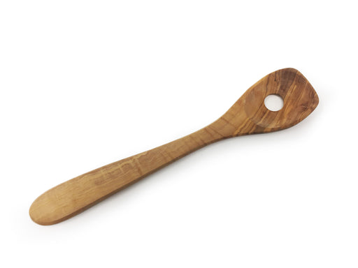AramediA Olive Wooden Risotto Spoon Decorative And Cooking Utensil Handmade and Hand carved By Artisans (11.5" x 2.5" x 0.5")