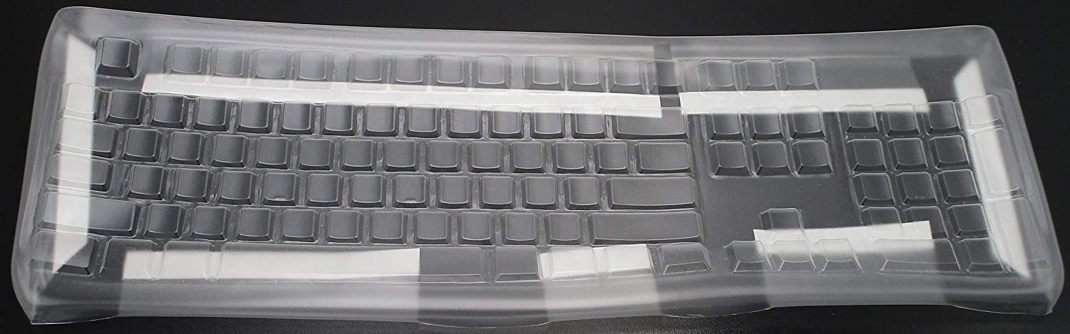 PROTECTCOVERS Keyboard Cover for Logitech K120 Keyboard. Protection While Typing with Adhesive Lining for mounting on Keyboard. US Layout Keyboard Skin