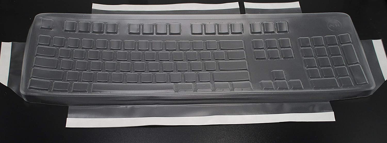 PROTECTCOVERS Protective Keyboard Cover for Dell KB216, KB216T, KB216P, KM636, WK636P Keyboard Keyboard Skin with Adhesive Lining for Permanent Protection.