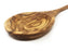 Cuillère en bois d'olivier AramediA manche rond ustensile décoratif et de cuisine fait à la main et sculpté à la main par des artisans (13 "x 2,5" x 0,5")